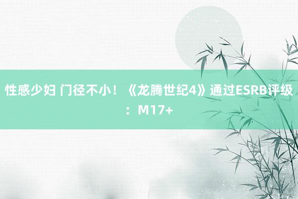 性感少妇 门径不小!《龙腾世纪4》通过ESRB评级:M17+