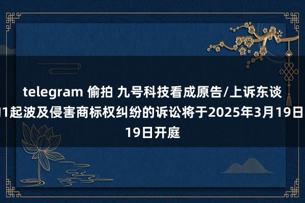 telegram 偷拍 九号科技看成原告/上诉东谈主的1起波及侵害商标权纠纷的诉讼将于2025年3月19日开庭