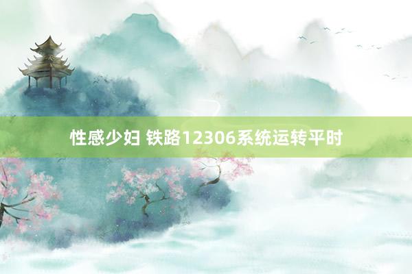 性感少妇 铁路12306系统运转平时