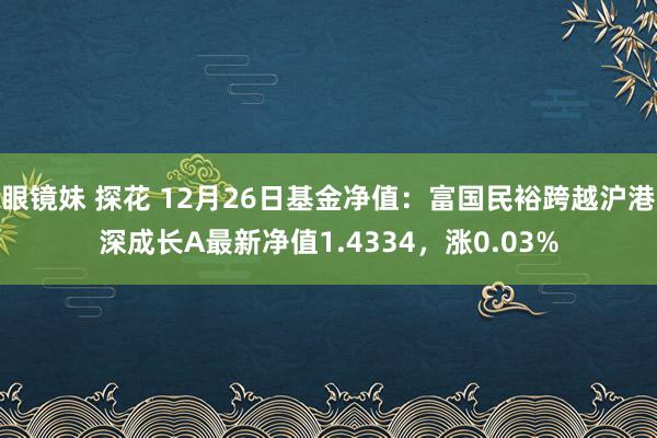眼镜妹 探花 12月26日基金净值：富国民裕跨越沪港深成长A最新净值1.4334，涨0.03%