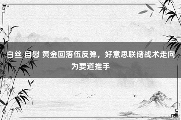 白丝 自慰 黄金回落伍反弹，好意思联储战术走向为要道推手
