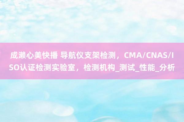 成濑心美快播 导航仪支架检测，CMA/CNAS/ISO认证检测实验室，检测机构_测试_性能_分析