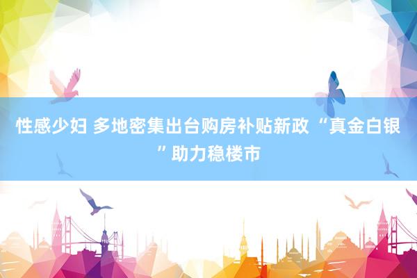 性感少妇 多地密集出台购房补贴新政 “真金白银”助力稳楼市