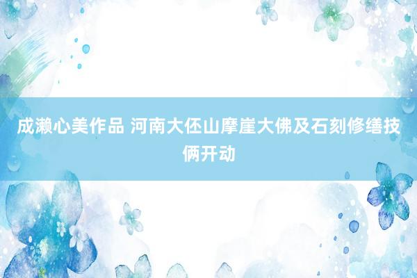成濑心美作品 河南大伾山摩崖大佛及石刻修缮技俩开动