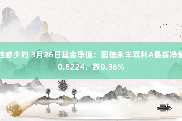 性感少妇 3月26日基金净值：圆信永丰双利A最新净值0.8224，跌0.36%