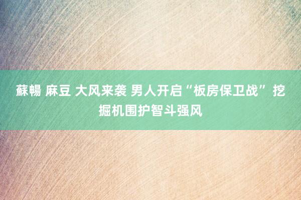 蘇暢 麻豆 大风来袭 男人开启“板房保卫战” 挖掘机围护智斗强风
