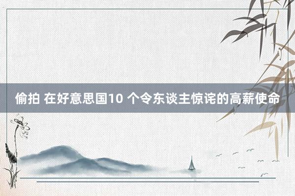 偷拍 在好意思国10 个令东谈主惊诧的高薪使命
