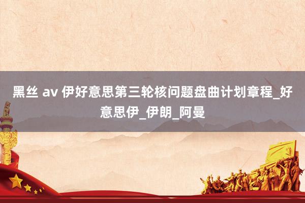 黑丝 av 伊好意思第三轮核问题盘曲计划章程_好意思伊_伊朗_阿曼